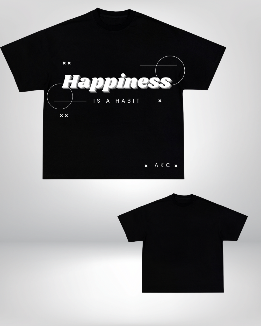 Happiness Is a Habit - Minimalist Graphic T-Shirt