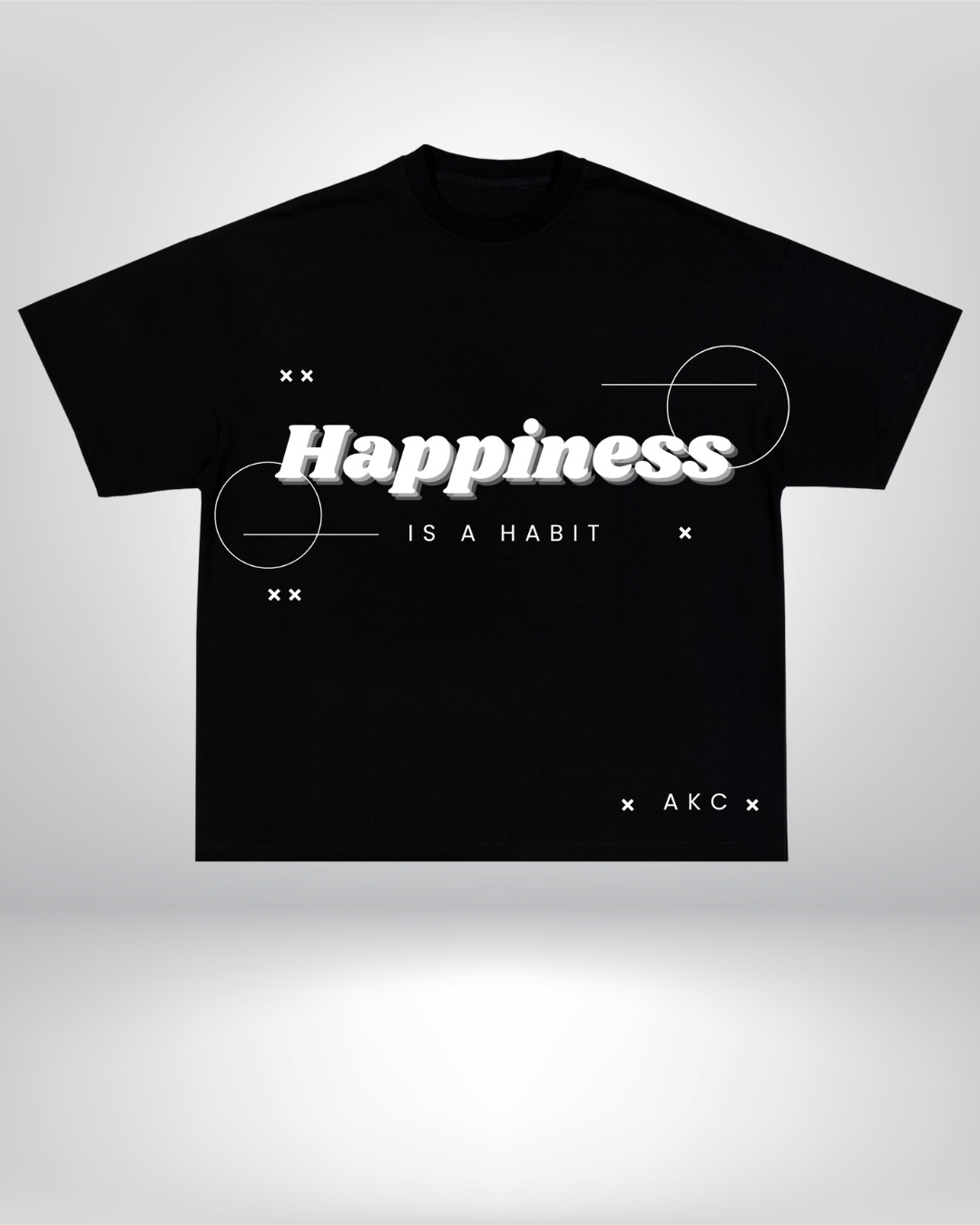 Happiness Is a Habit - Minimalist Graphic T-Shirt